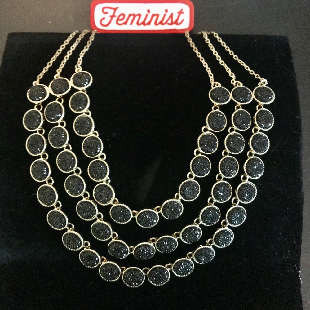 Black sparkle necklace.